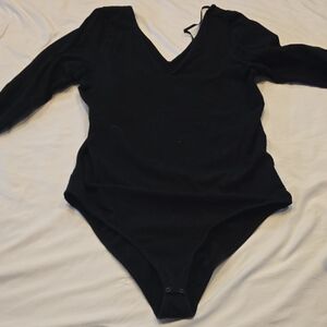Torrid Black Deep V Bodysuit